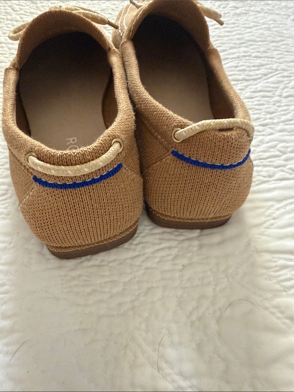 Rothy's Tan Canvas Driving Moccasins - Picture 5 of 8